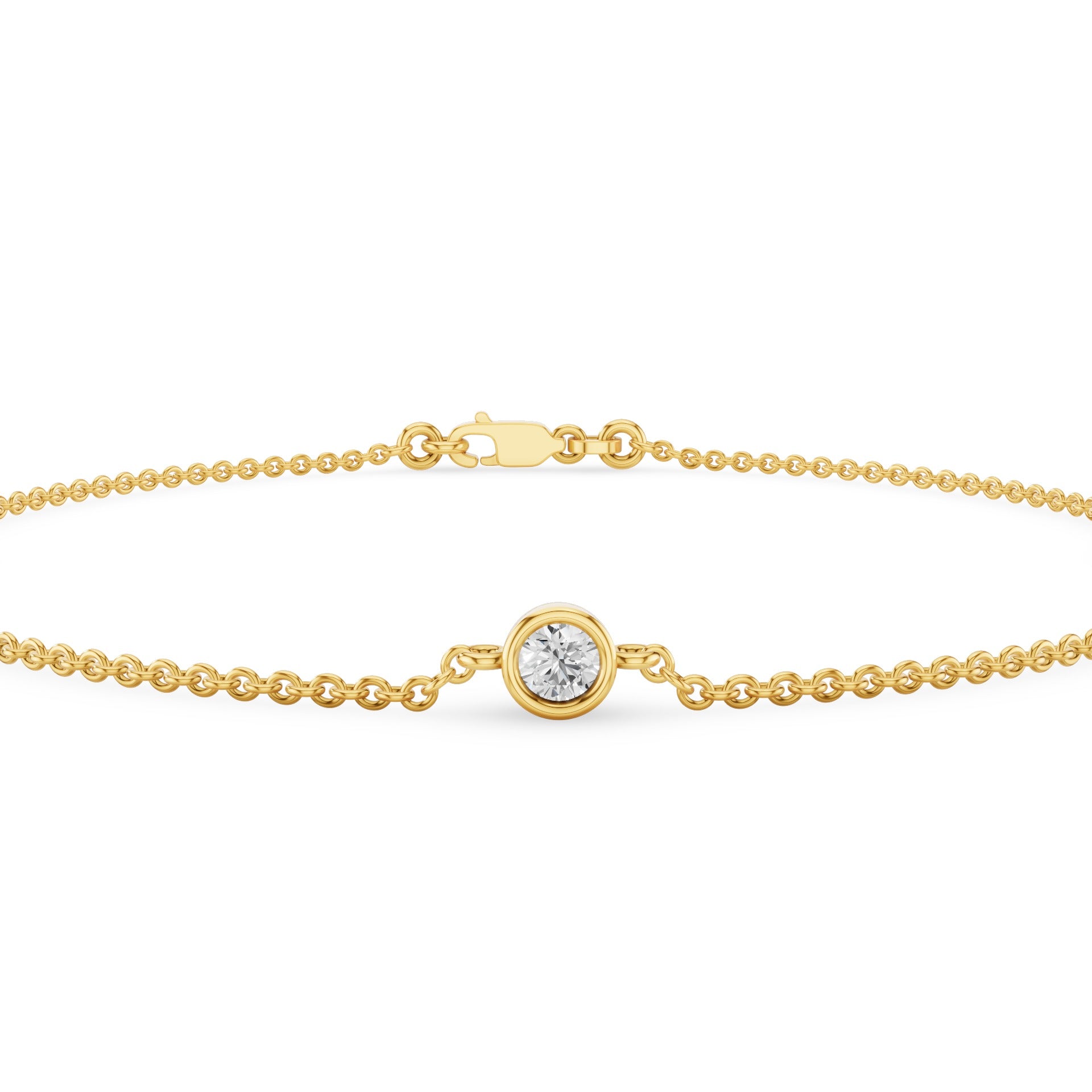 3 Stone Solitaire Diamond Yard Bracelet