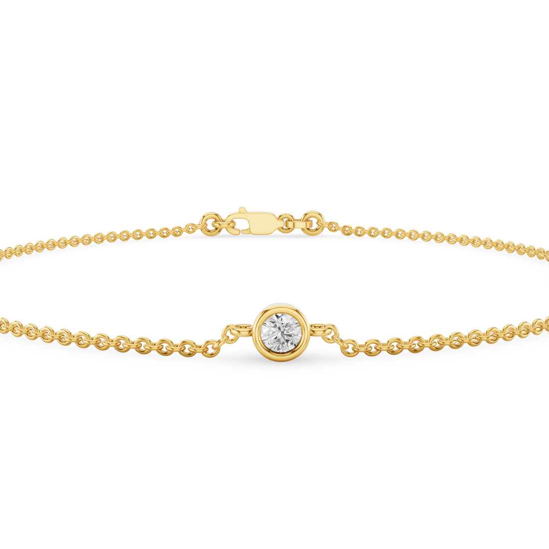 3 Stone Solitaire Diamond Yard Bracelet