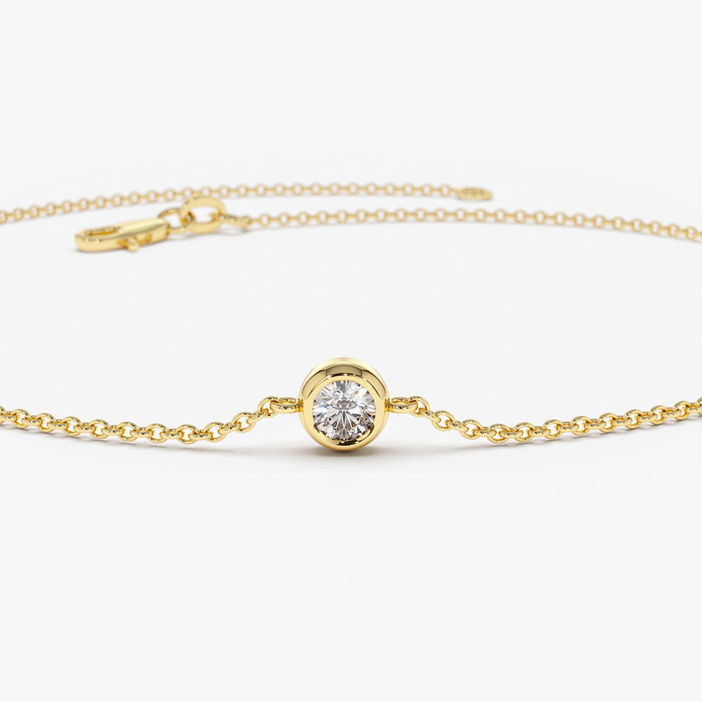 3 Stone Solitaire Diamond Yard Bracelet