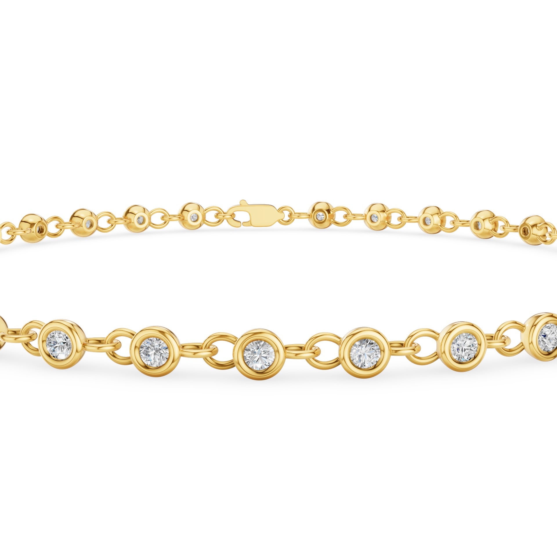 3mm Bezel Diamond Tennis Bracelet