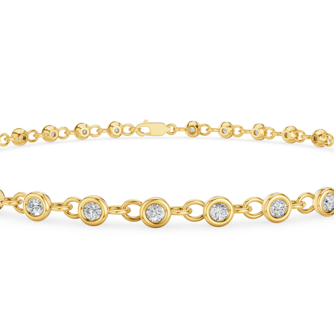 3mm Bezel Diamond Tennis Bracelet