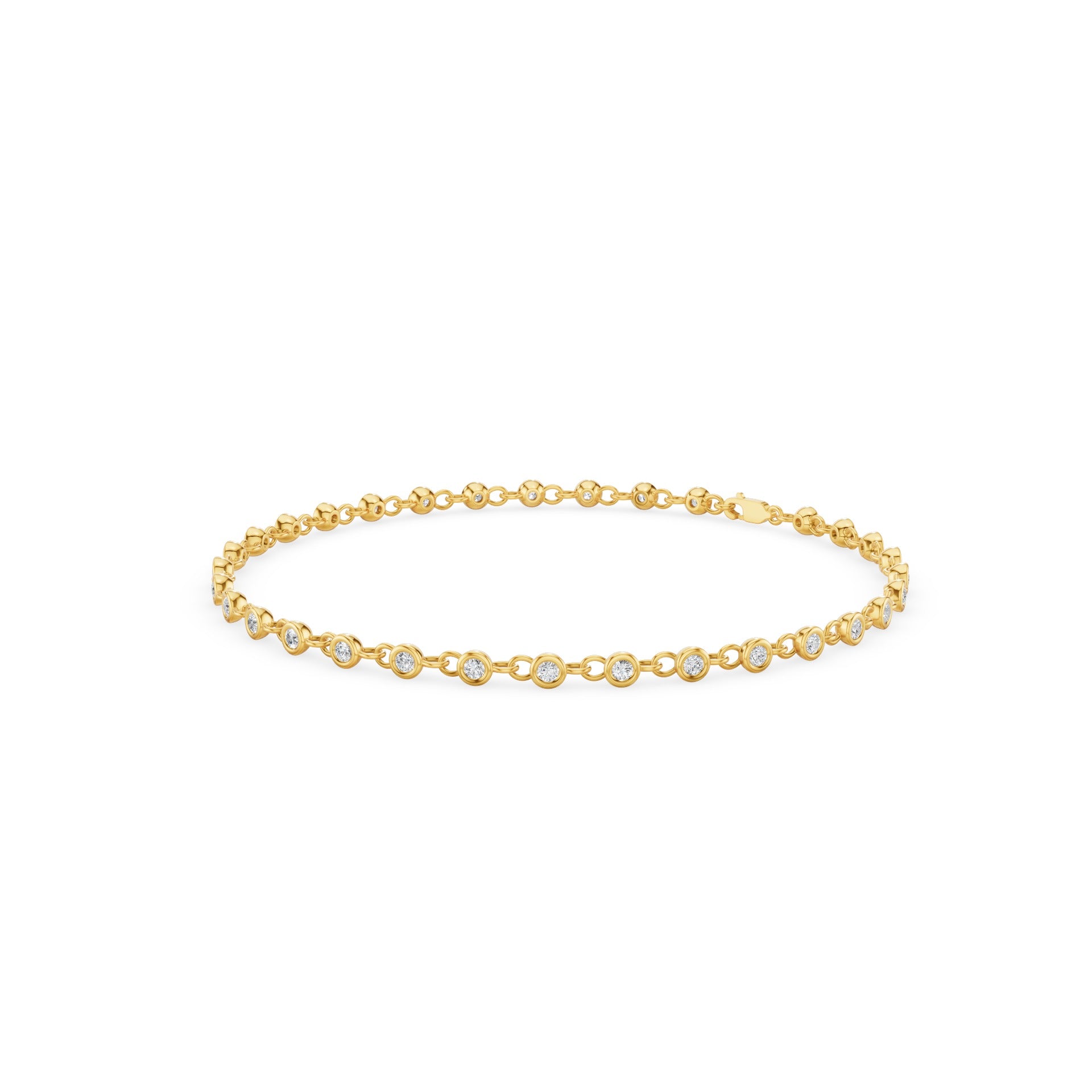 3mm Bezel Diamond Tennis Bracelet