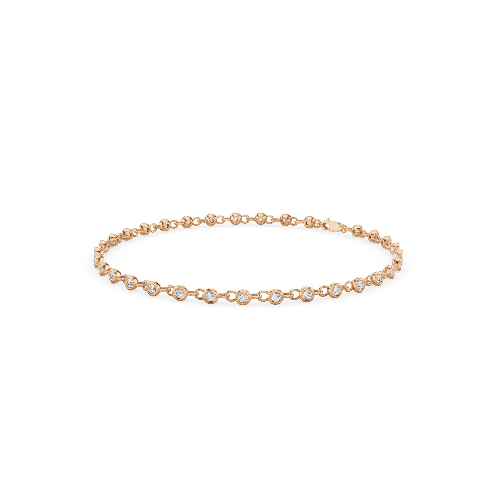 3mm Bezel Diamond Tennis Bracelet