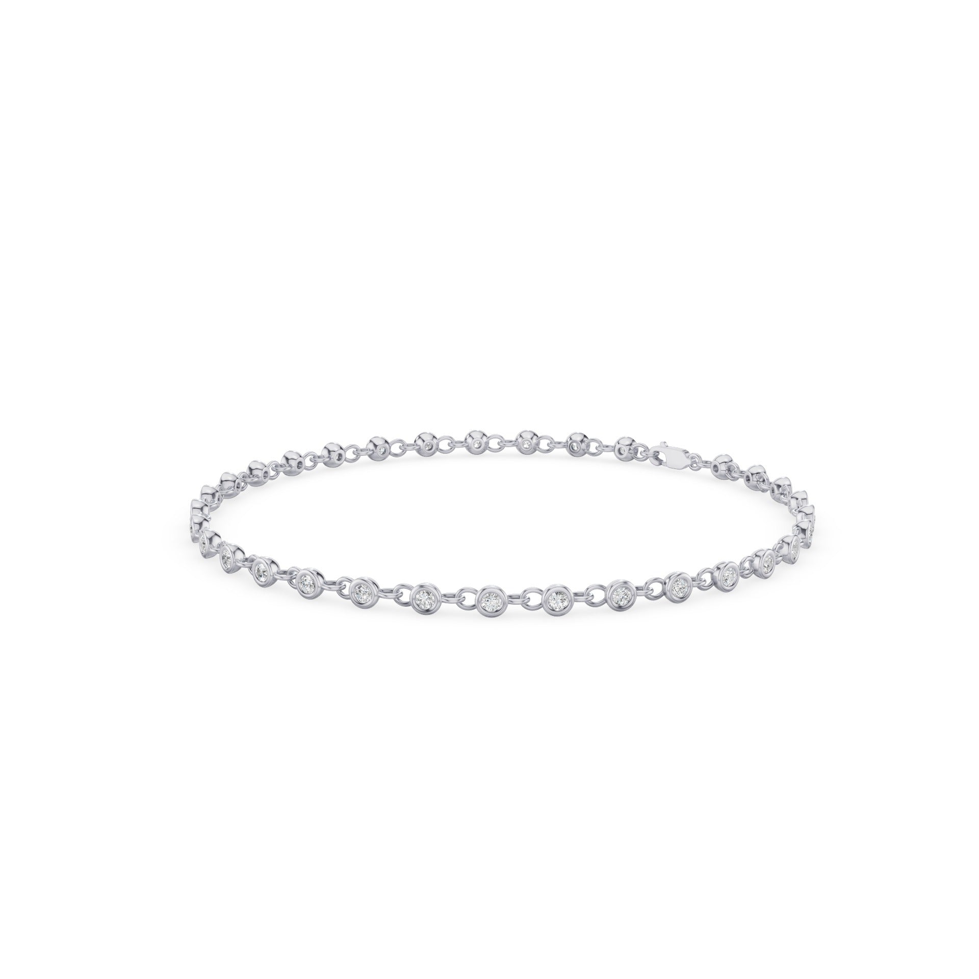 3mm Bezel Diamond Tennis Bracelet