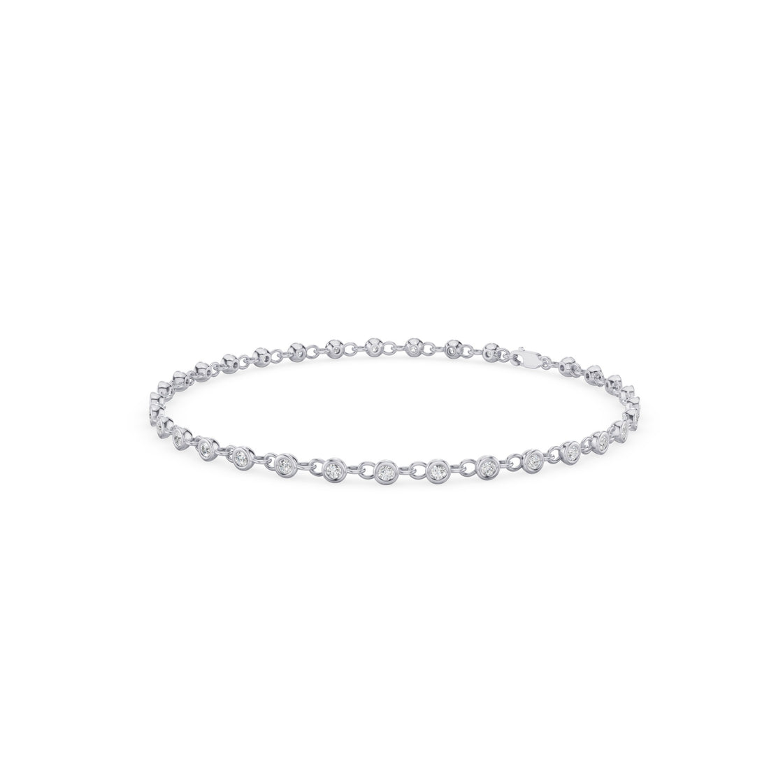 3mm Bezel Diamond Tennis Bracelet