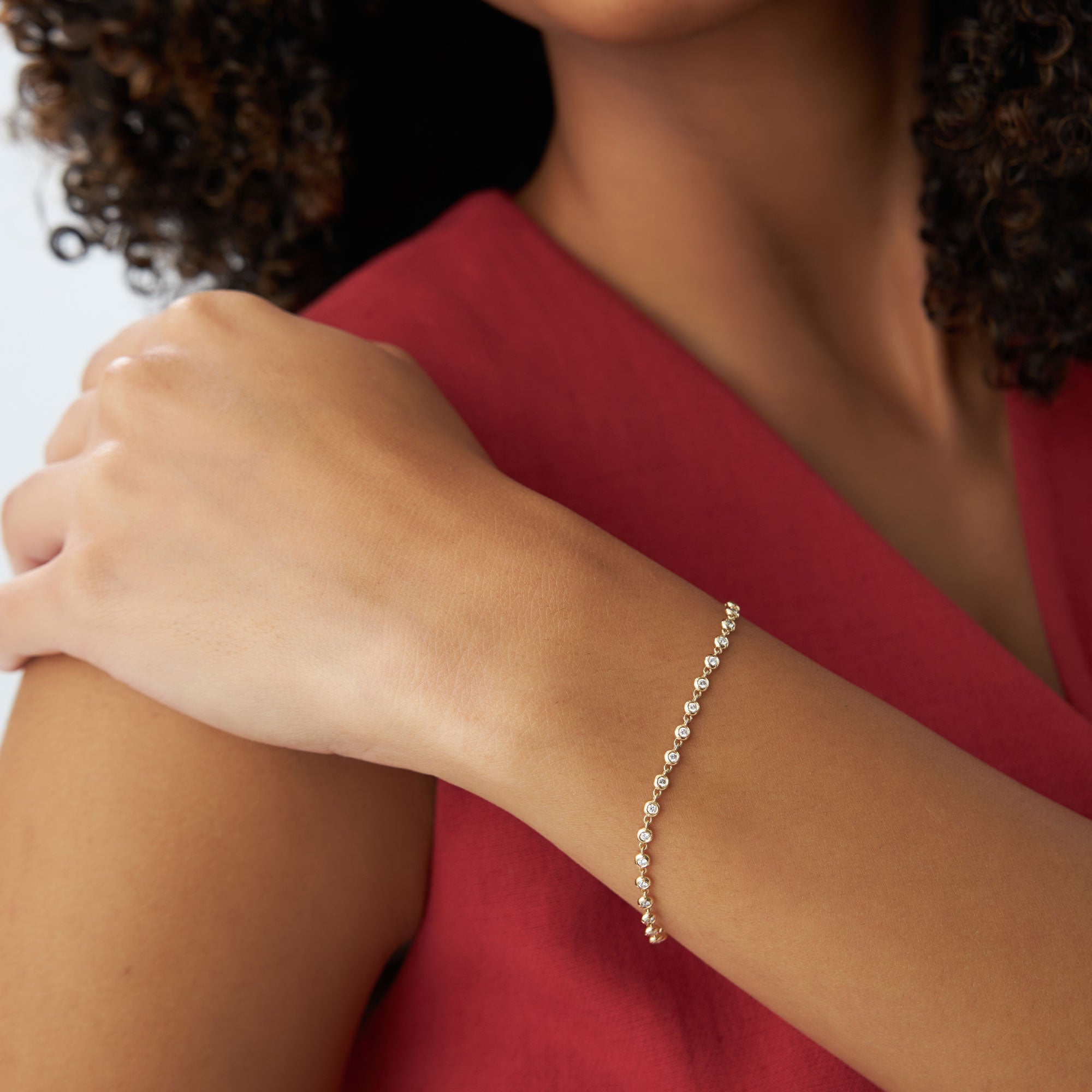 3mm Bezel Diamond Tennis Bracelet