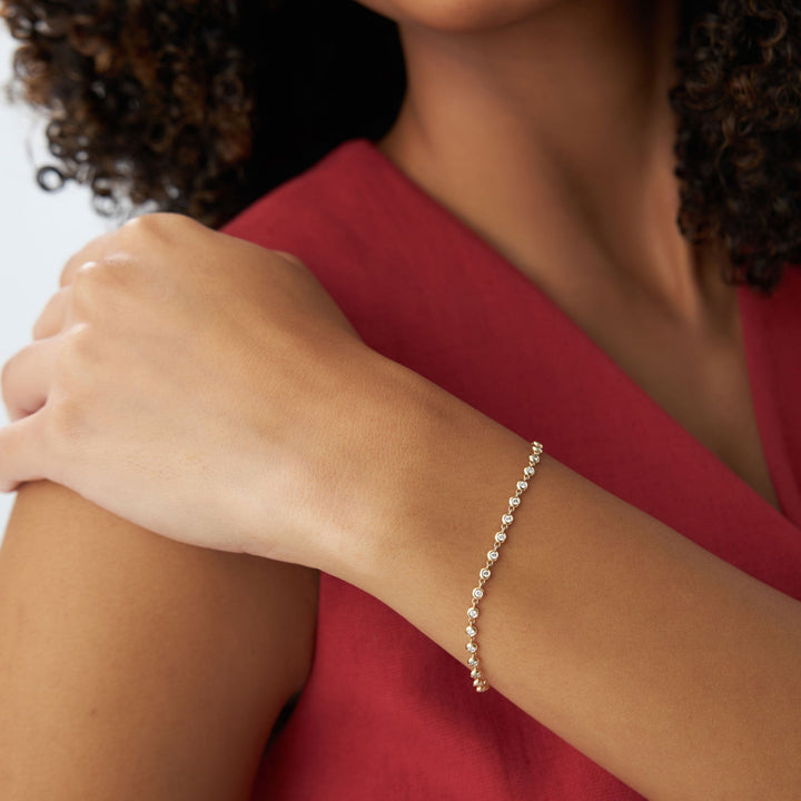 3mm Bezel Diamond Tennis Bracelet
