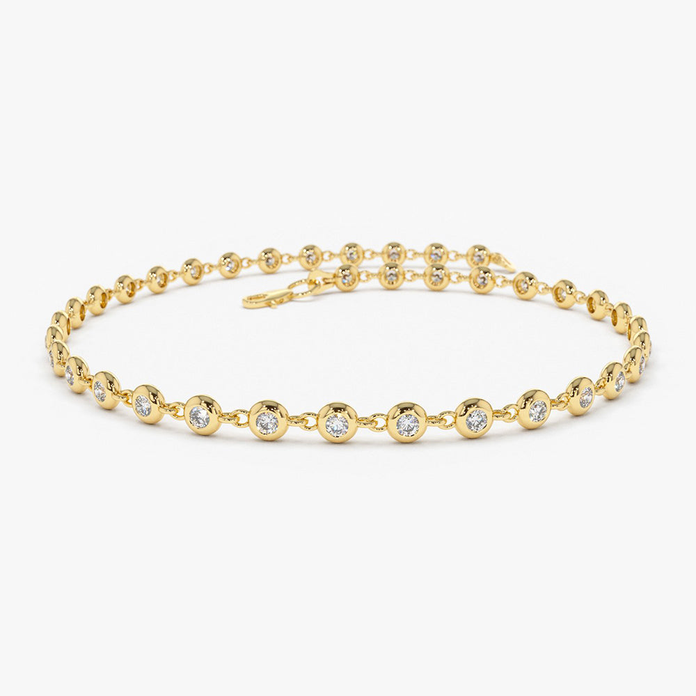 3mm Bezel Diamond Tennis Bracelet