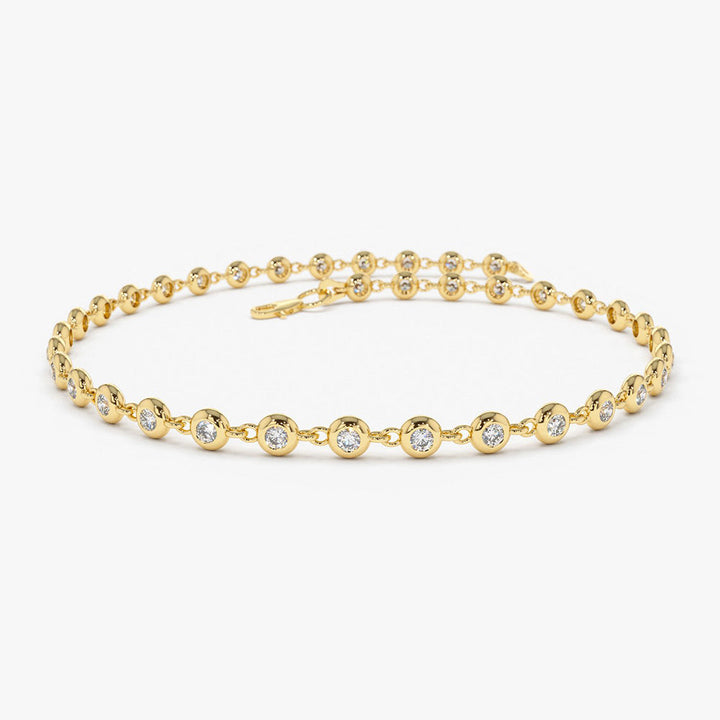 3mm Bezel Diamond Tennis Bracelet