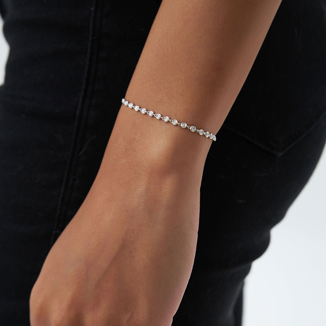 3mm Bezel Diamond Tennis Bracelet