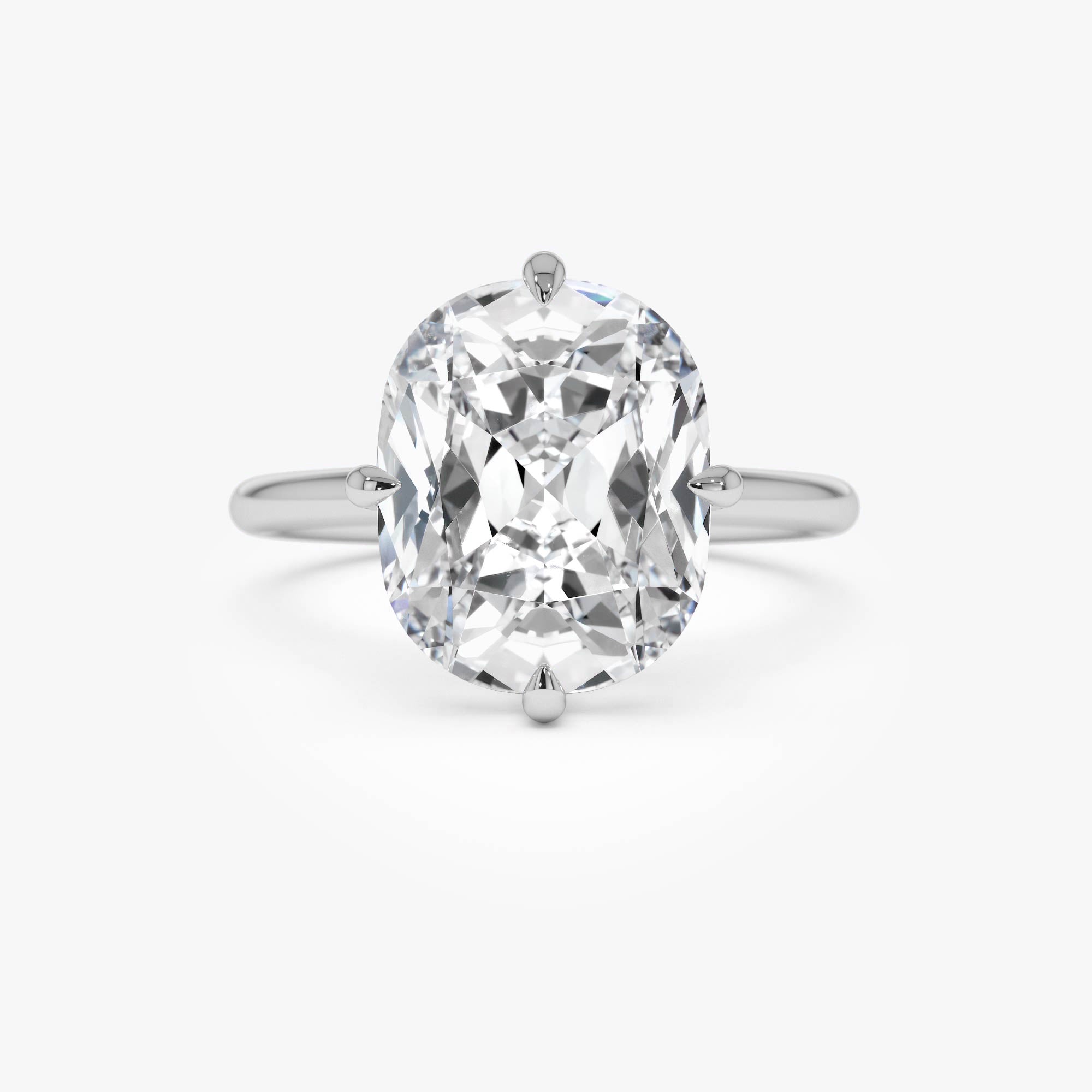 5.00 TCW Cushion Cut Solitaire Lab Grown Diamond Engagement Ring