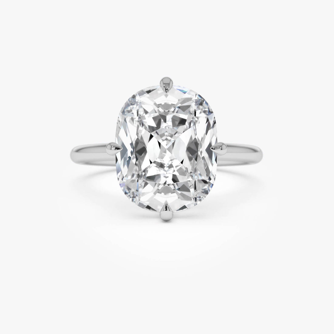 5.00 TCW Cushion Cut Solitaire Lab Grown Diamond Engagement Ring