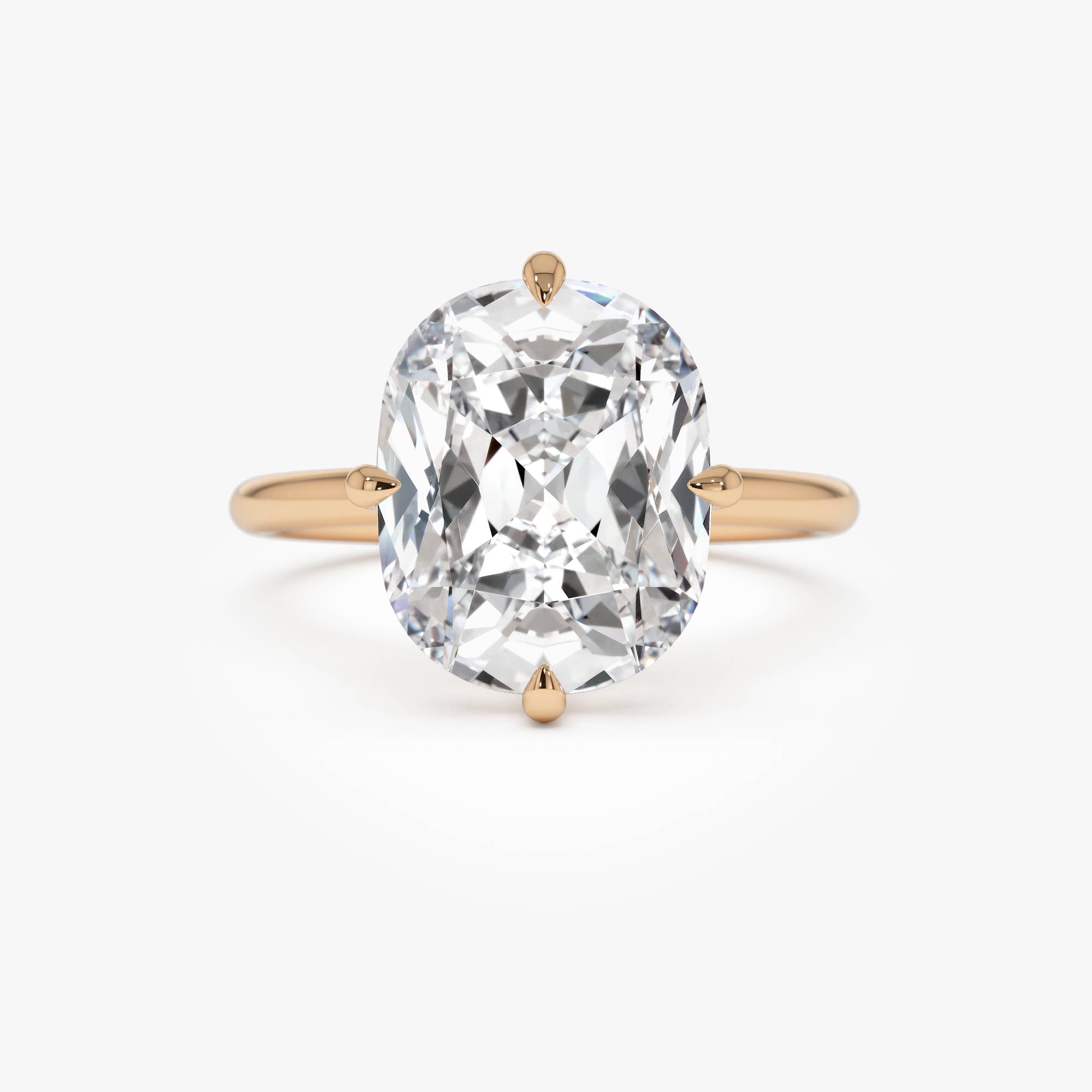 5.00 TCW Cushion Cut Solitaire Lab Grown Diamond Engagement Ring