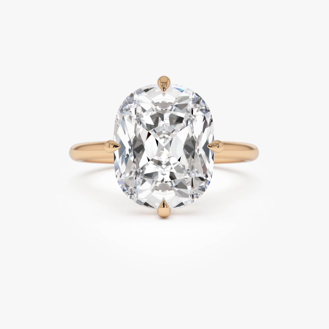 5.00 TCW Cushion Cut Solitaire Lab Grown Diamond Engagement Ring