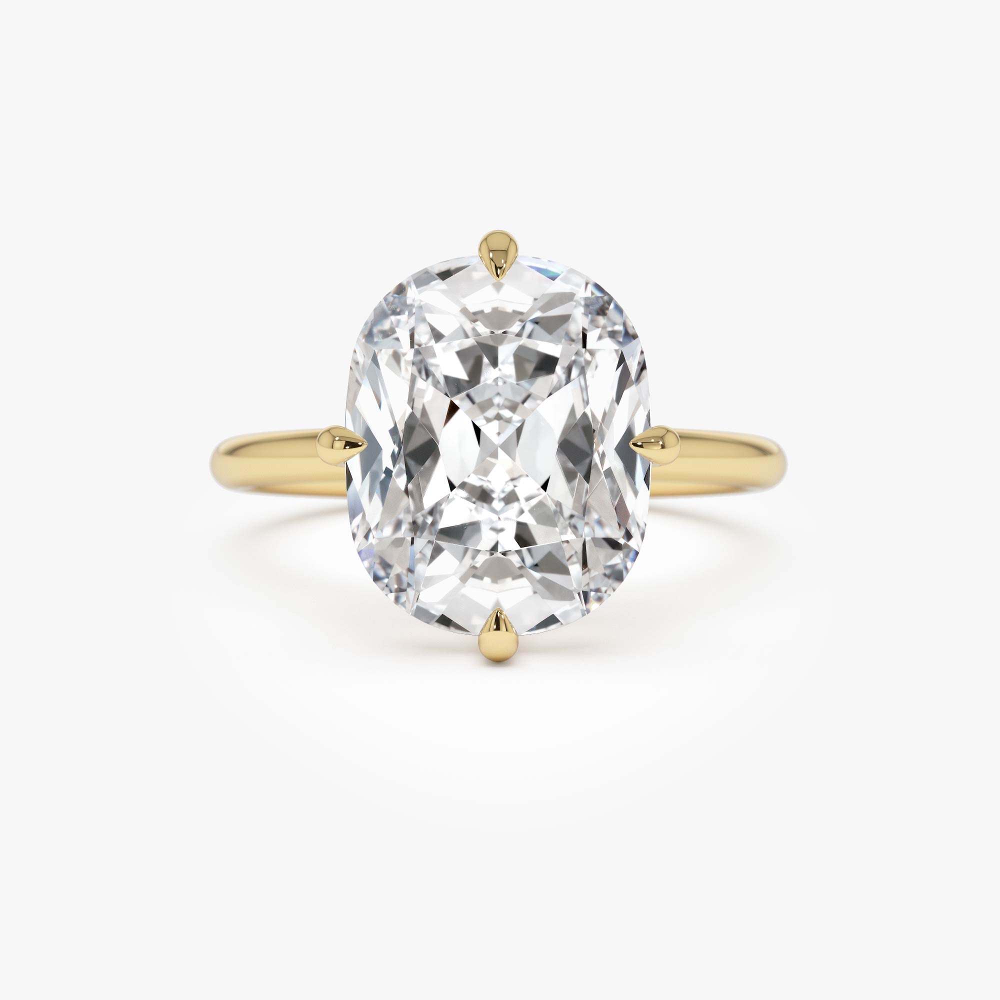 5.00 TCW Cushion Cut Solitaire Lab Grown Diamond Engagement Ring