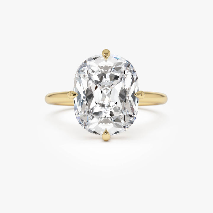 5.00 TCW Cushion Cut Solitaire Lab Grown Diamond Engagement Ring