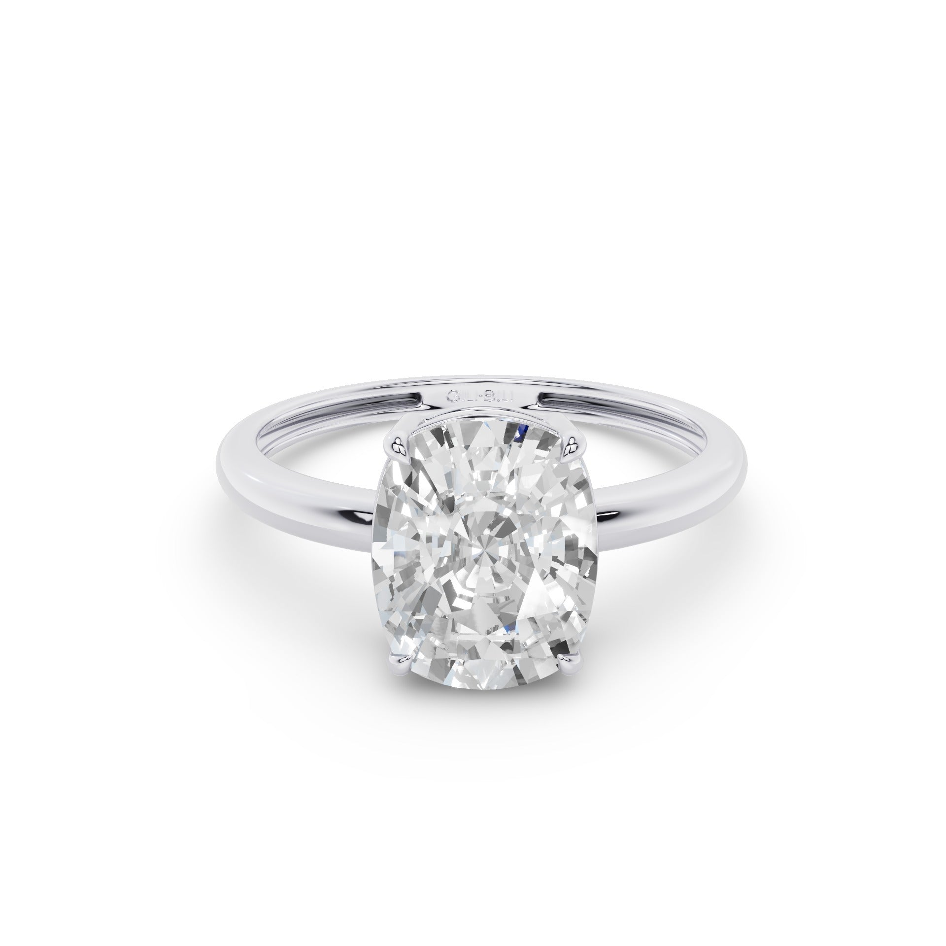 5.00 TCW Cushion Cut Solitaire Lab Grown Diamond White Gold Engagement Ring
