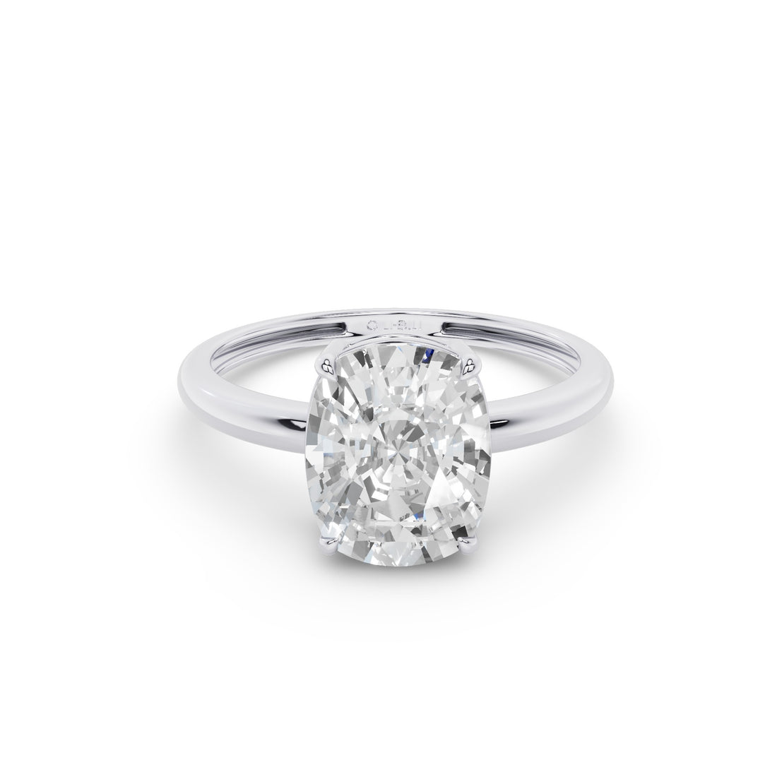5.00 TCW Cushion Cut Solitaire Lab Grown Diamond White Gold Engagement Ring