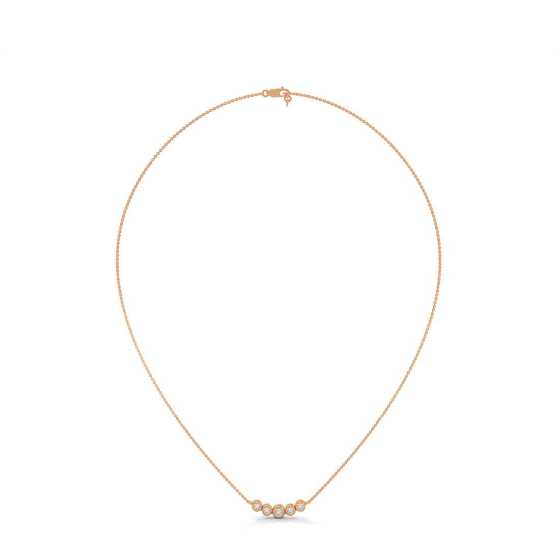 Affordable lab diamond necklace