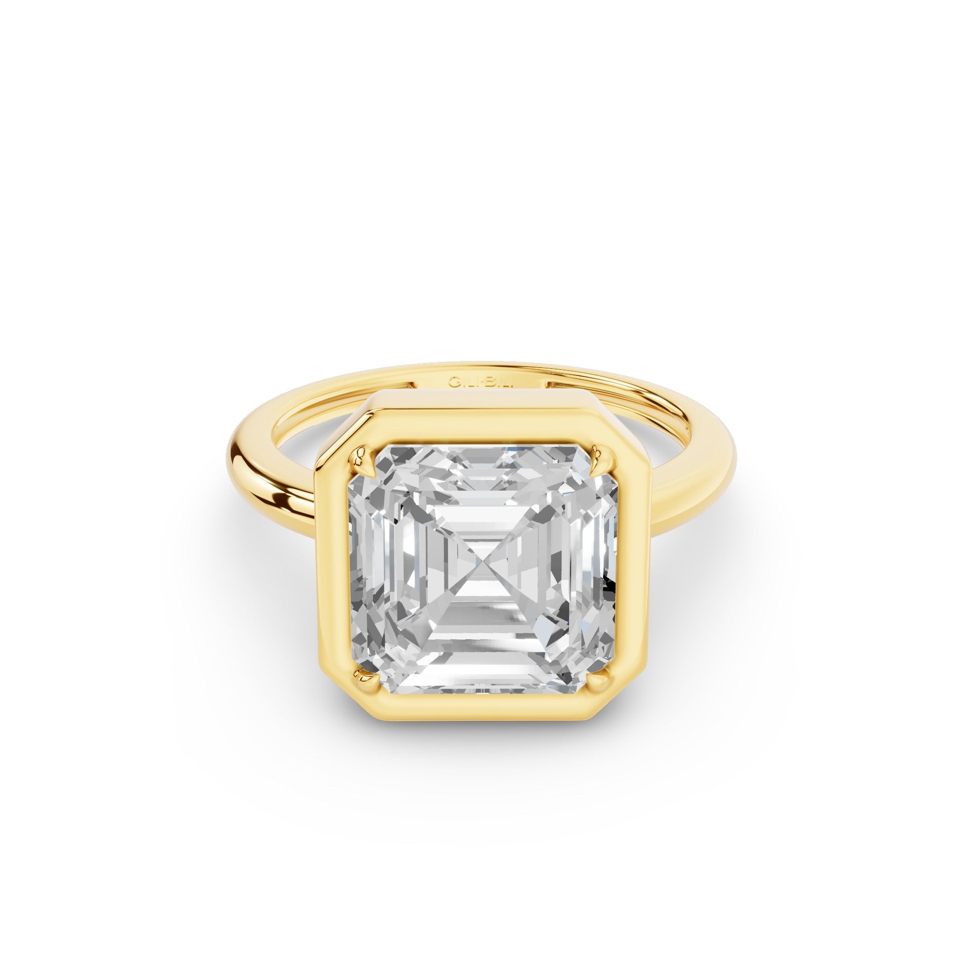Asscher Cut Lab Grown Diamond Engagement Ring