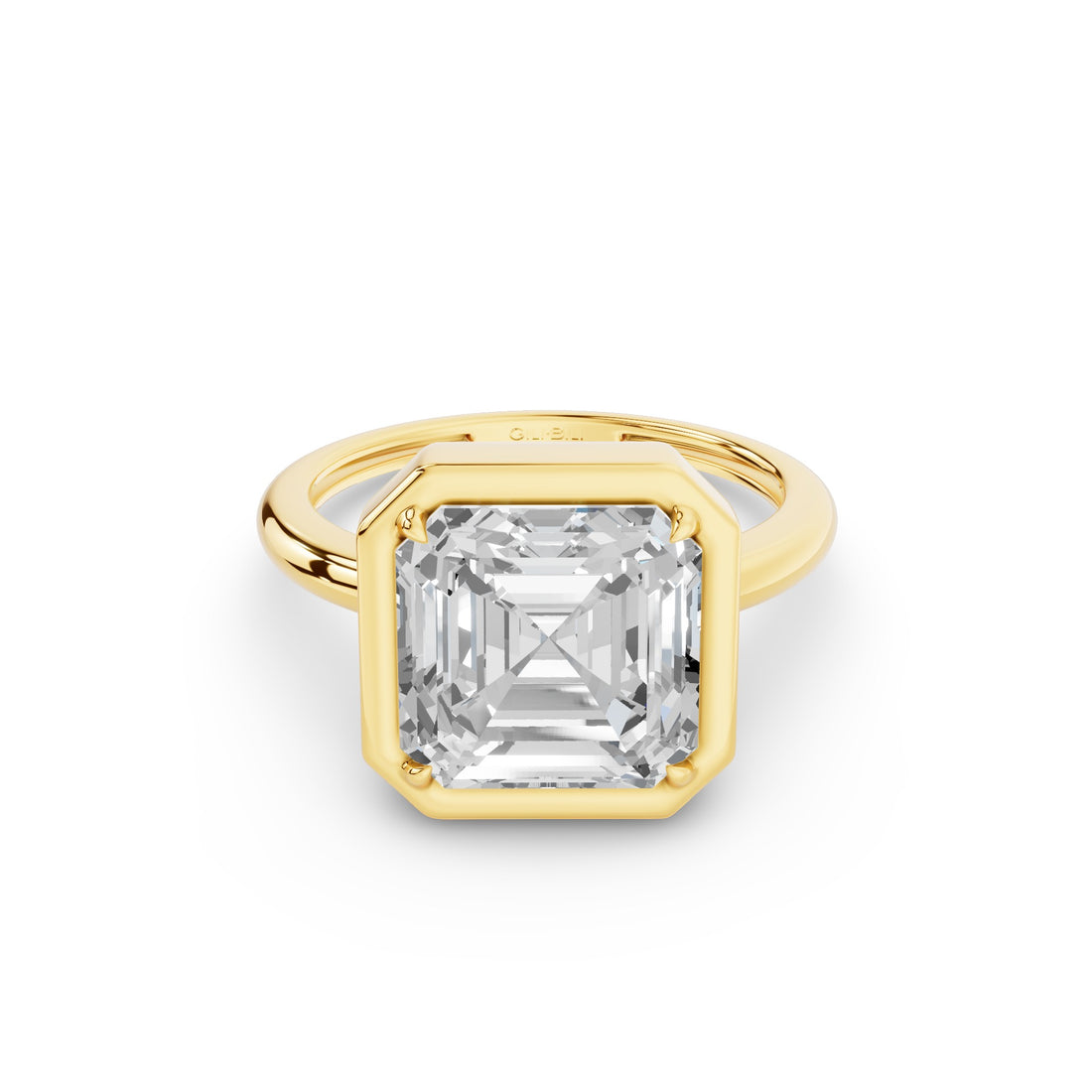 Asscher Cut Lab Grown Diamond Engagement Ring
