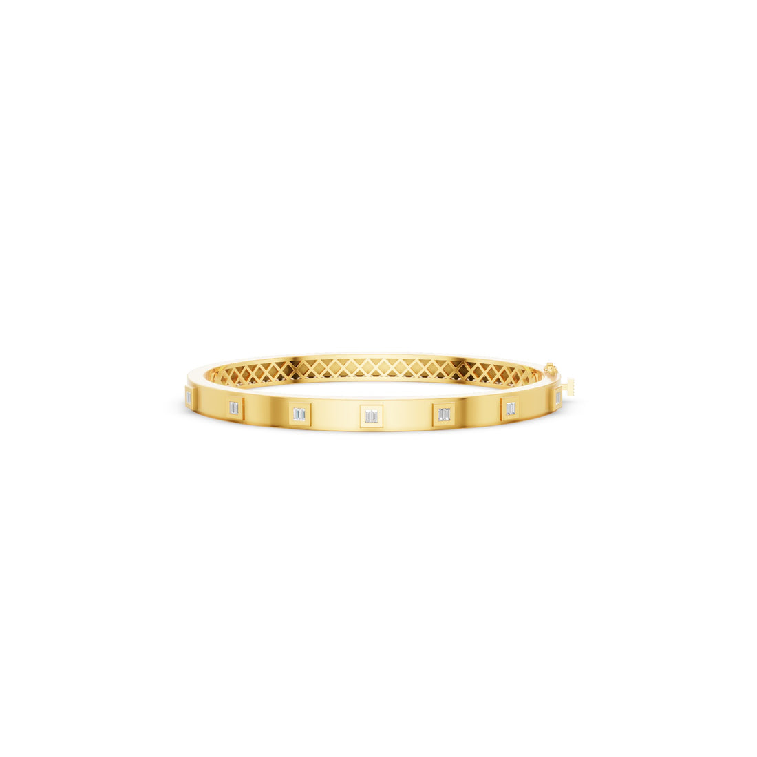 Baguette Diamond Bezel Set Bangle