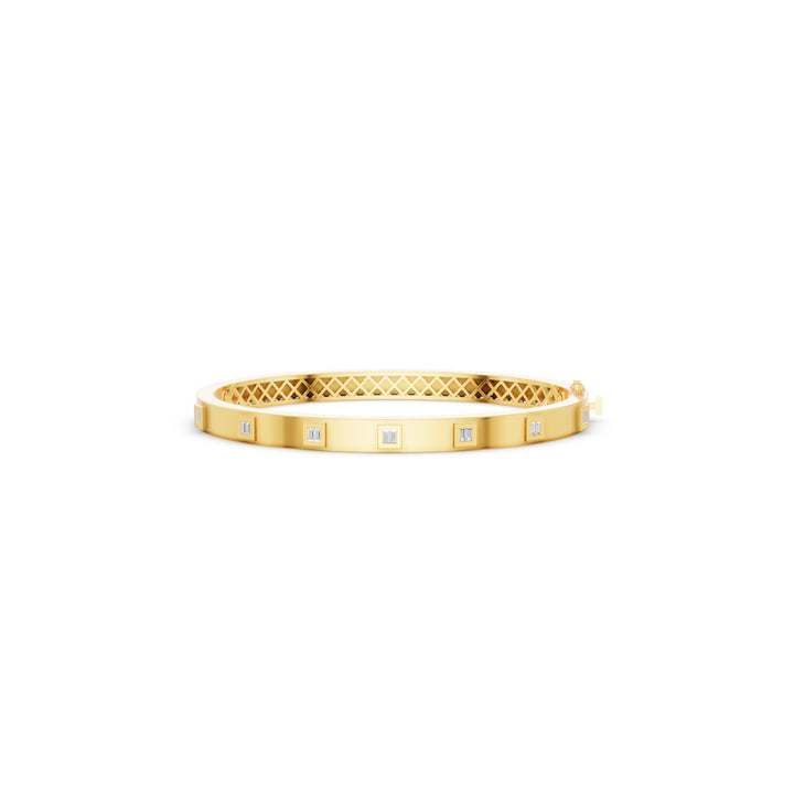Baguette Diamond Bezel Set Bangle