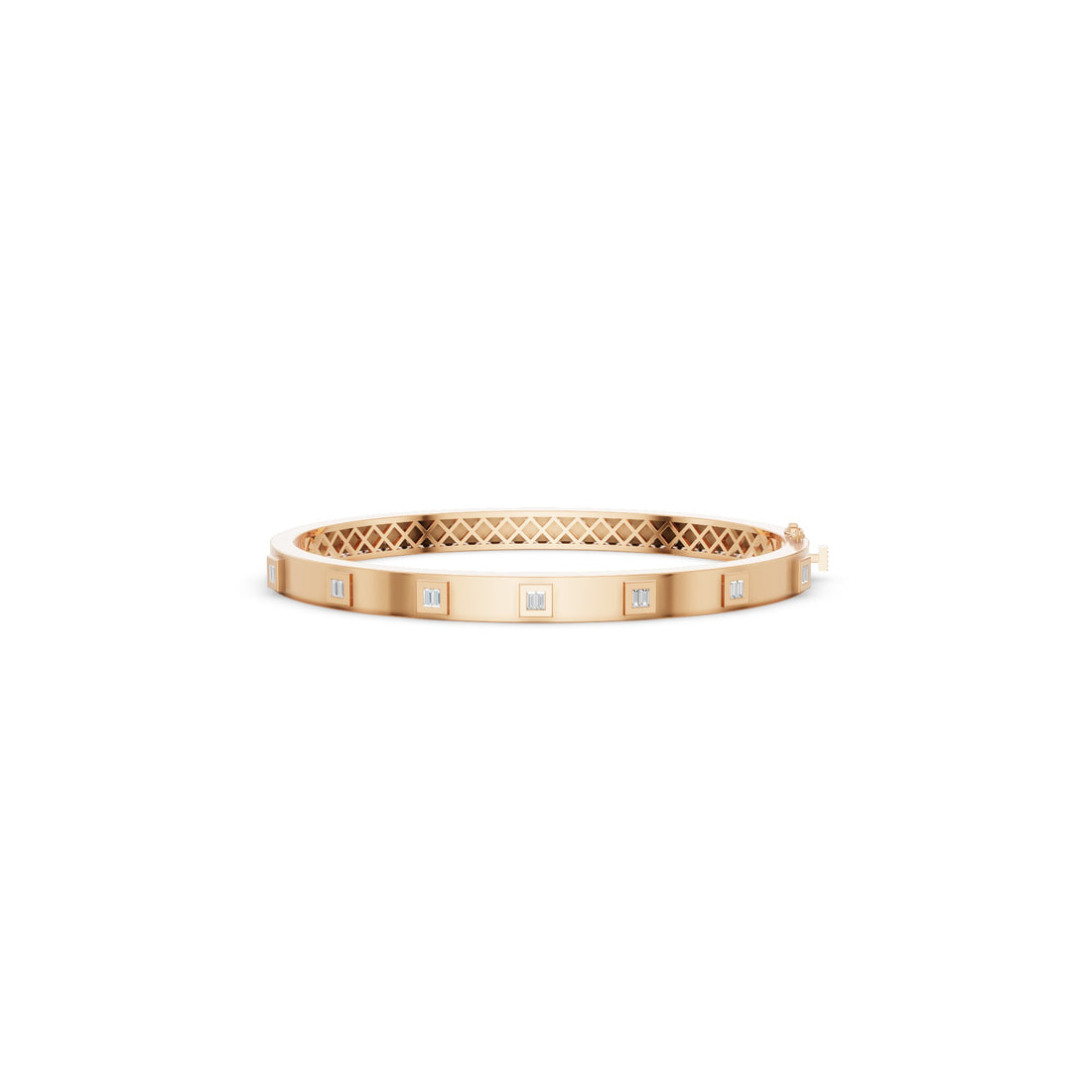 Baguette Diamond Bezel Set Bangle