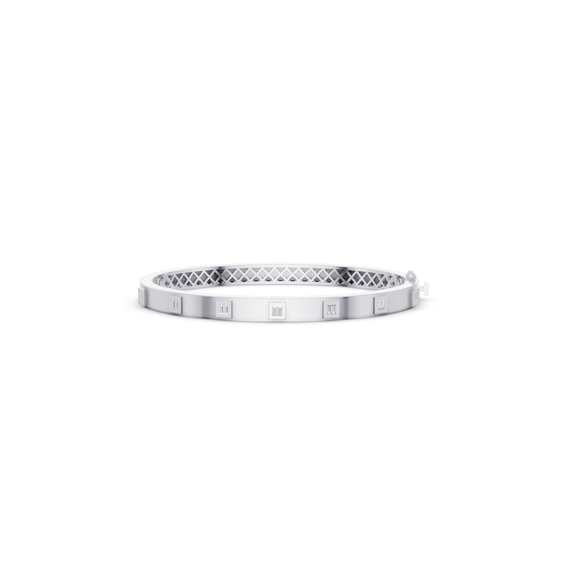 Baguette Diamond Bezel Set Bangle