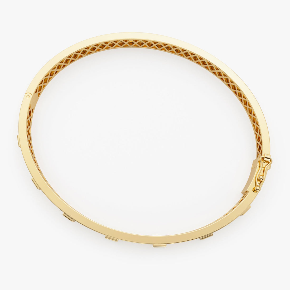 Baguette Diamond Bezel Set Bangle