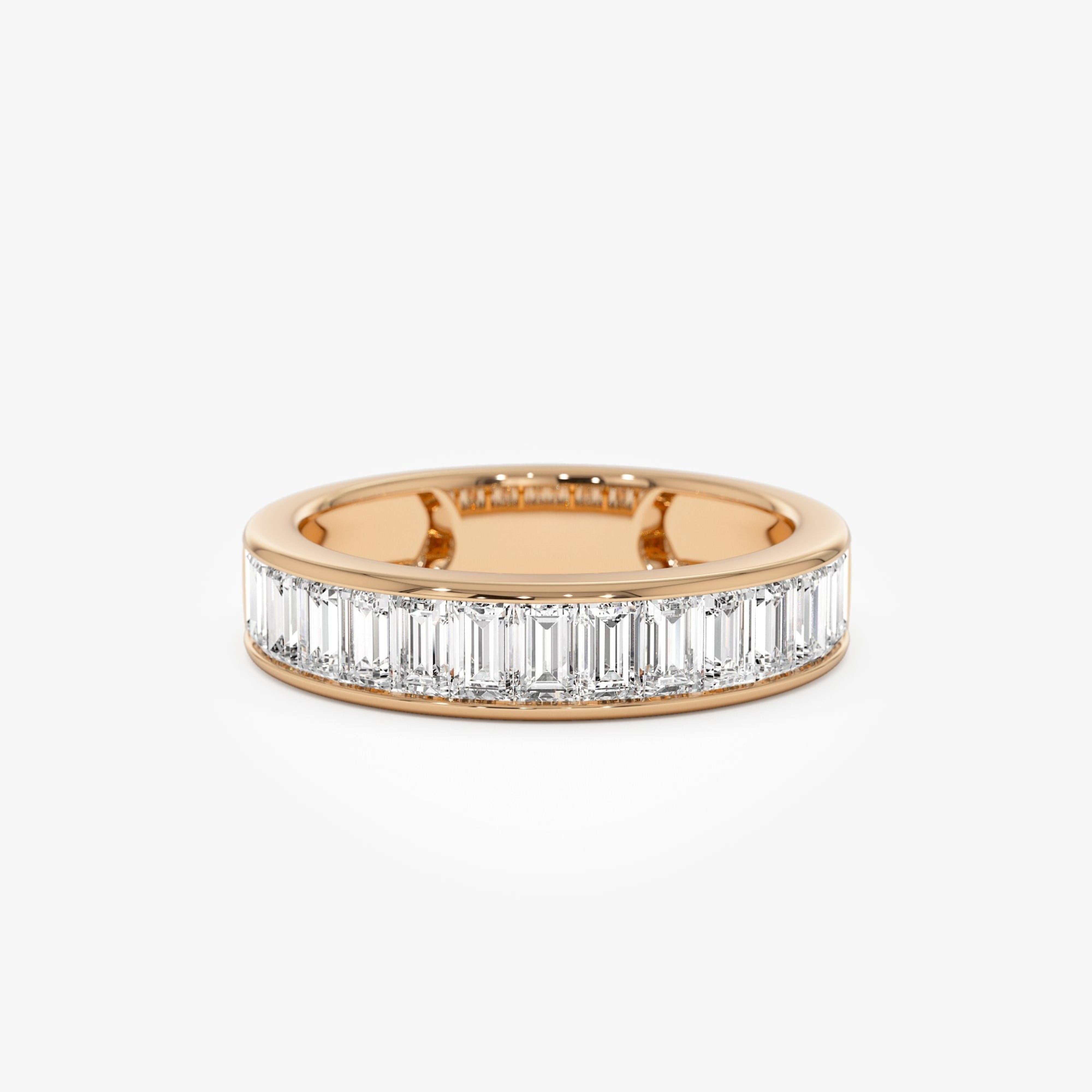 Baguette Diamond Channel Setting Anniversary Ring