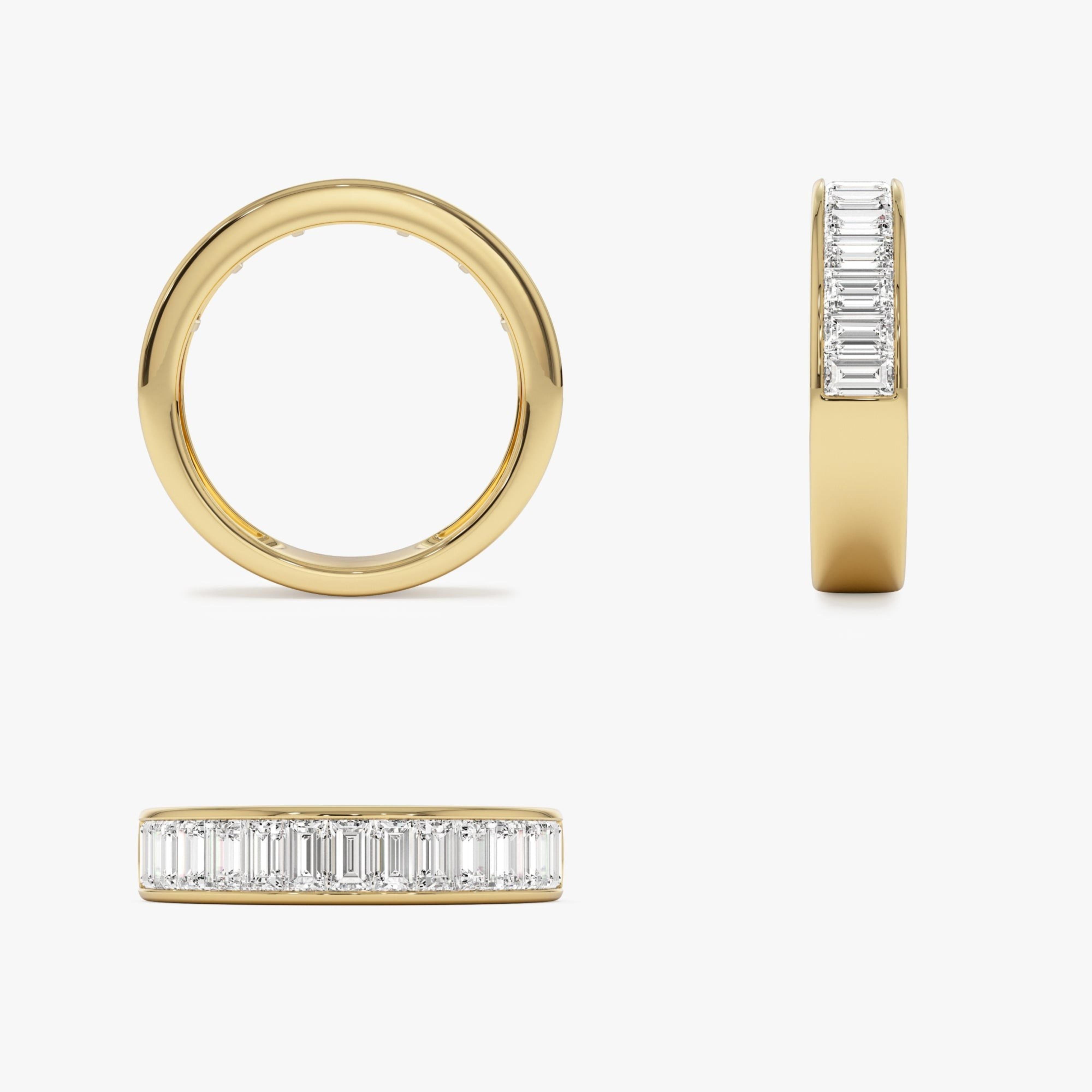 Baguette Diamond Channel Setting Anniversary Ring
