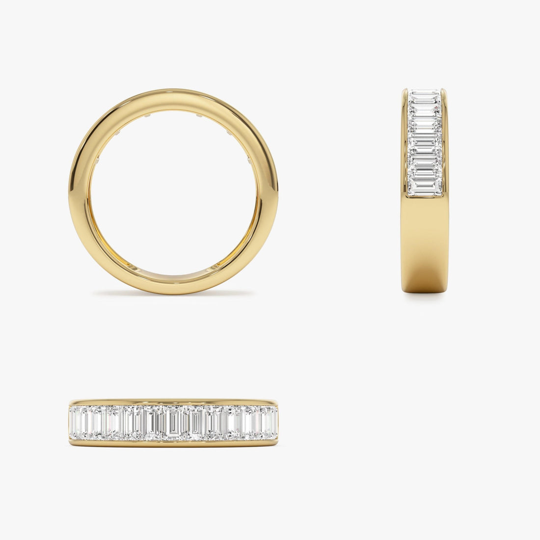 Baguette Diamond Channel Setting Anniversary Ring