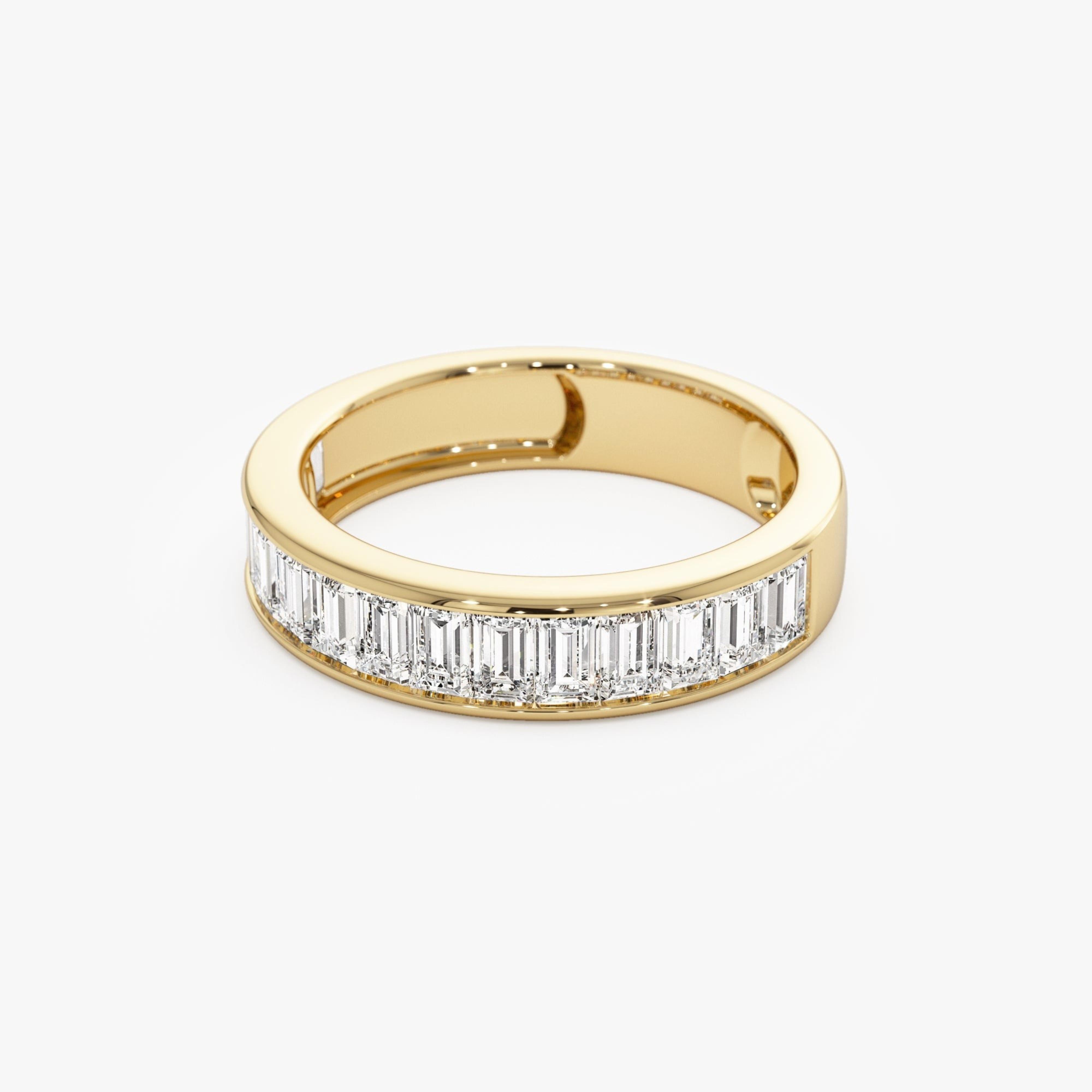 Baguette Diamond Channel Setting Anniversary Ring