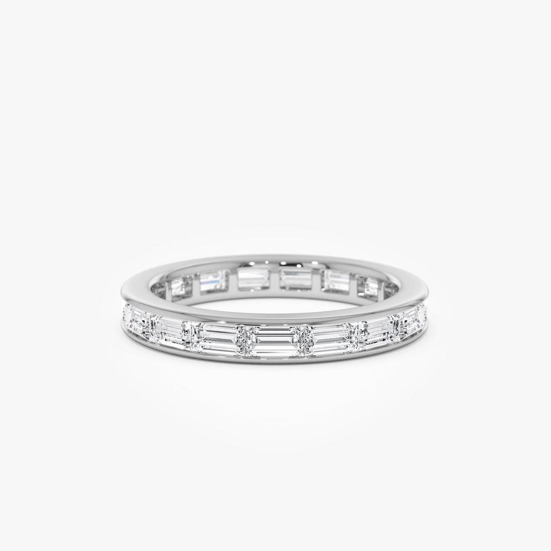 Baguette Diamond East West Setting Full Eternity Ring