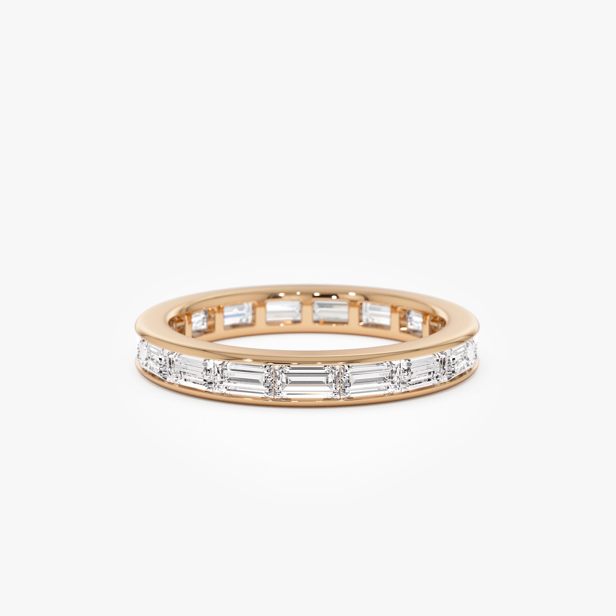 Baguette Diamond East West Setting Full Eternity Ring