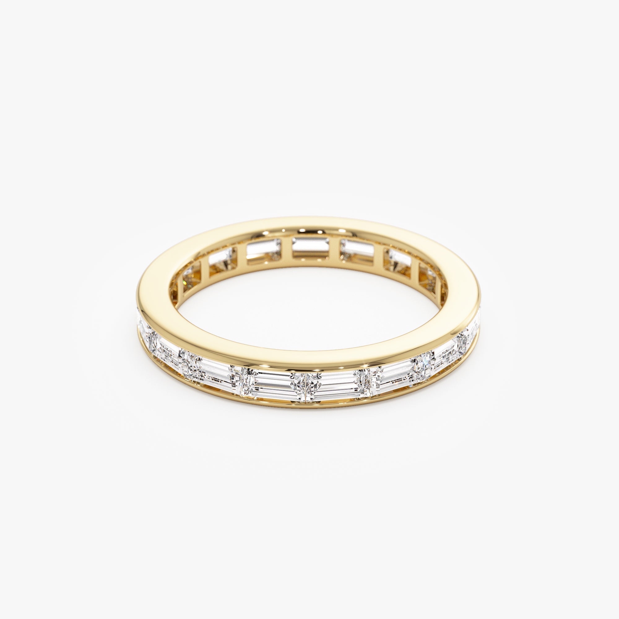 Baguette Diamond East West Setting Full Eternity Ring