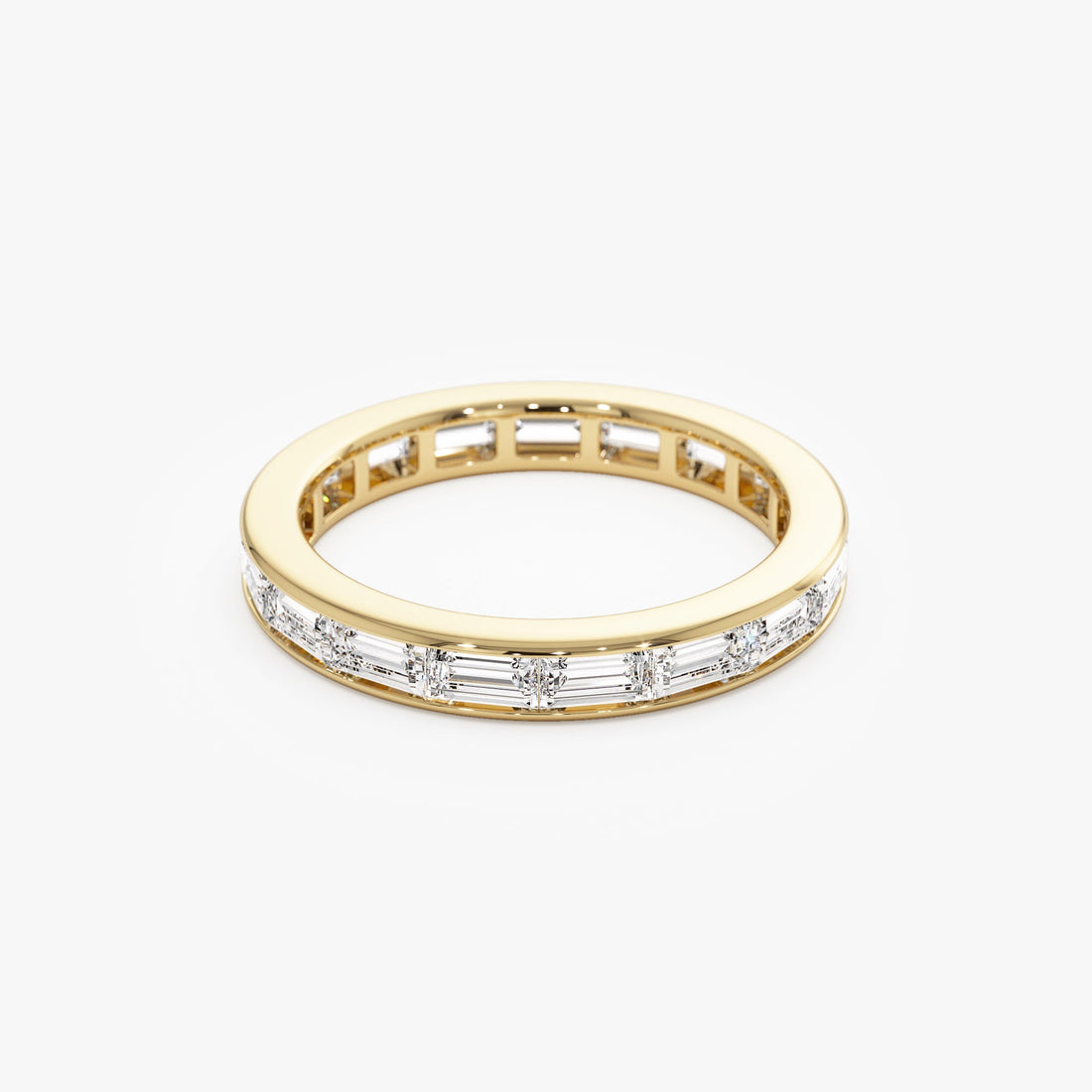 Baguette Diamond East West Setting Full Eternity Ring