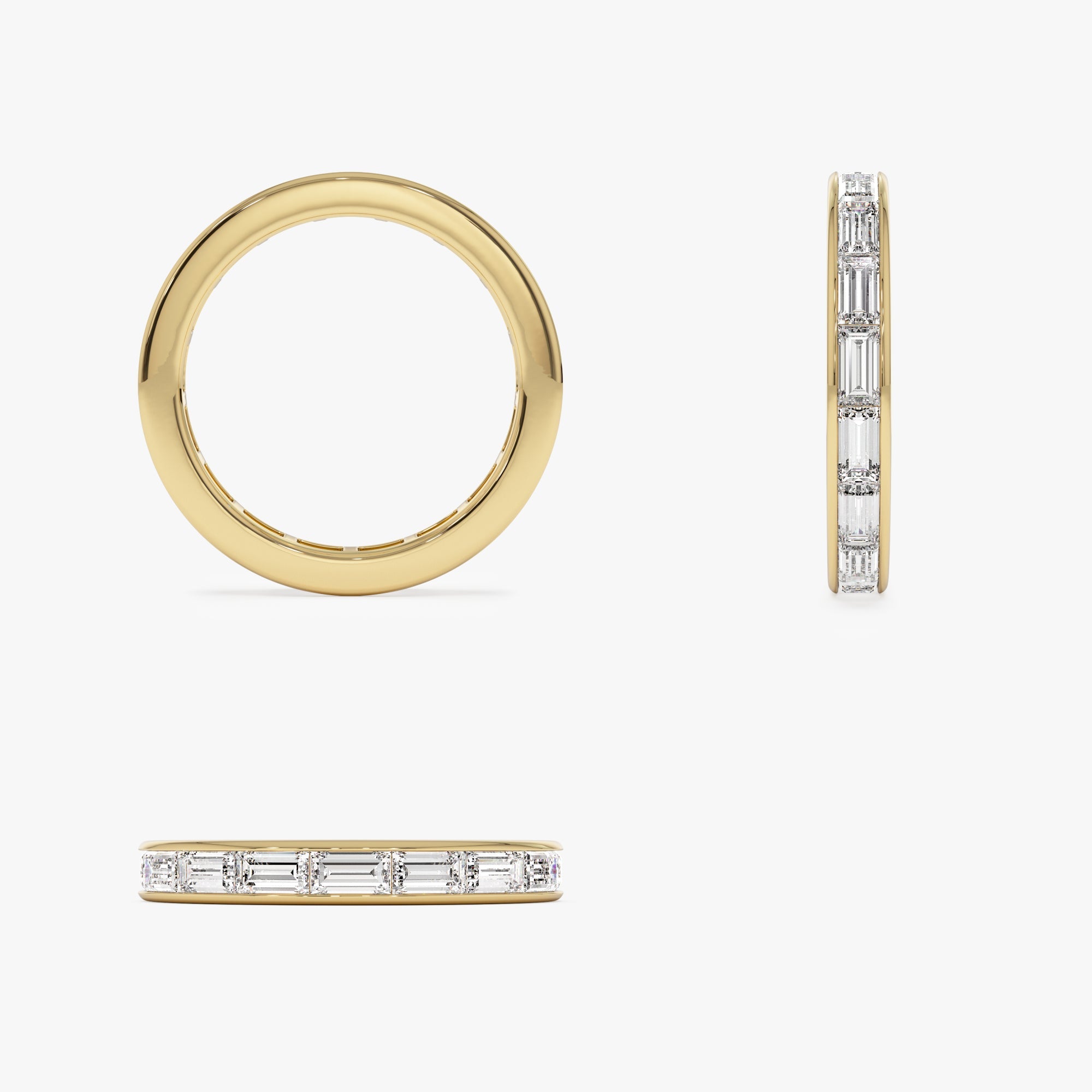 Baguette Diamond East West Setting Full Eternity Ring