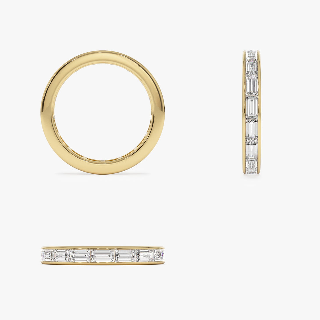 Baguette Diamond East West Setting Full Eternity Ring