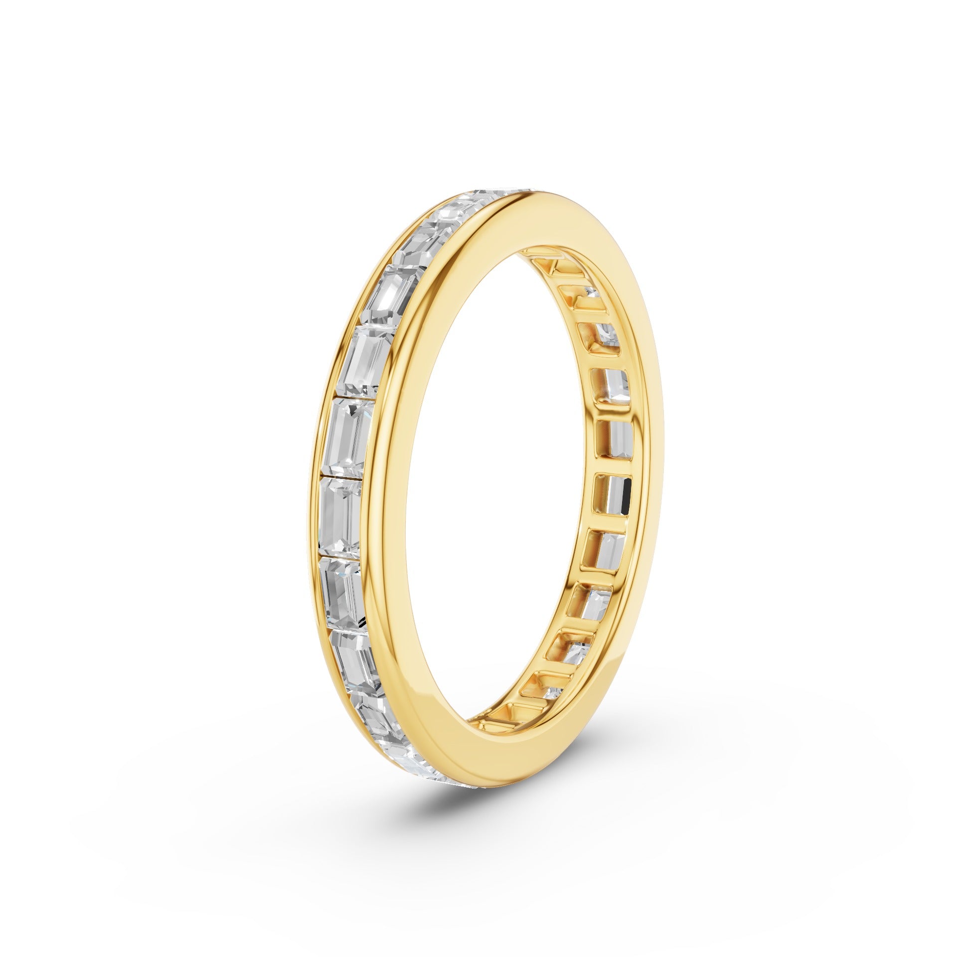 Baguette Diamond East West Setting Full Eternity Ring