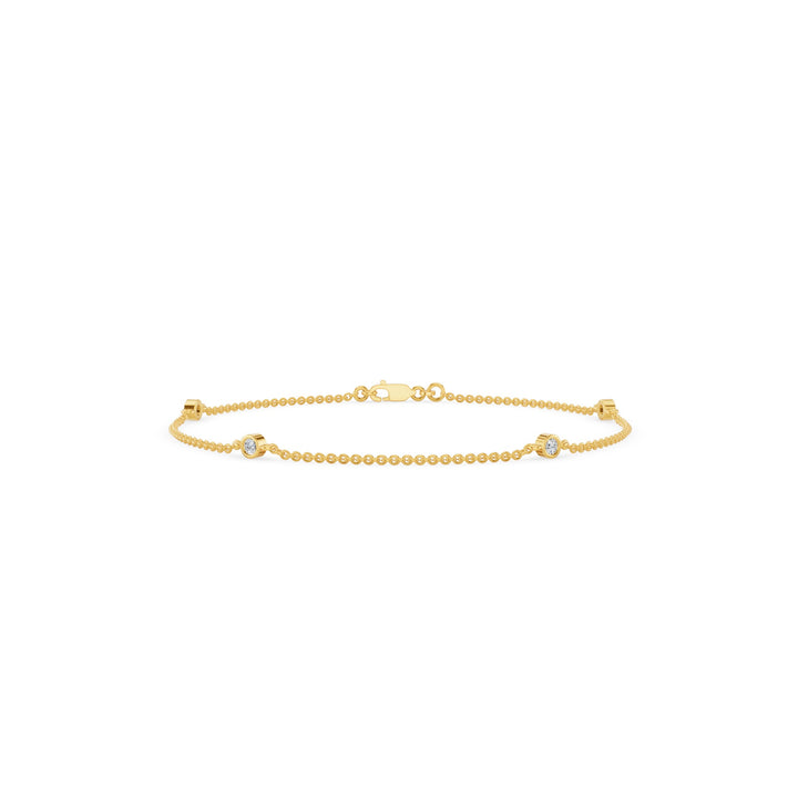 Bezel Set Diamond Yard Bracelet