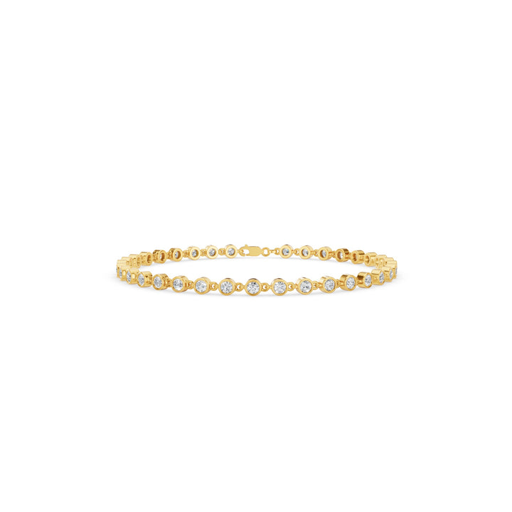 Bezel Set Round Diamond Tennis Bracelet
