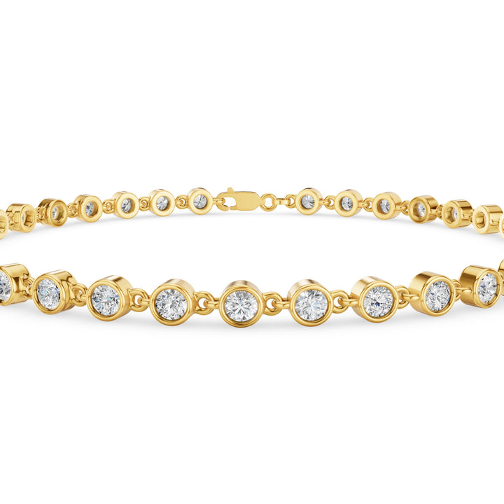 Bezel Set Round Diamond Tennis Bracelet