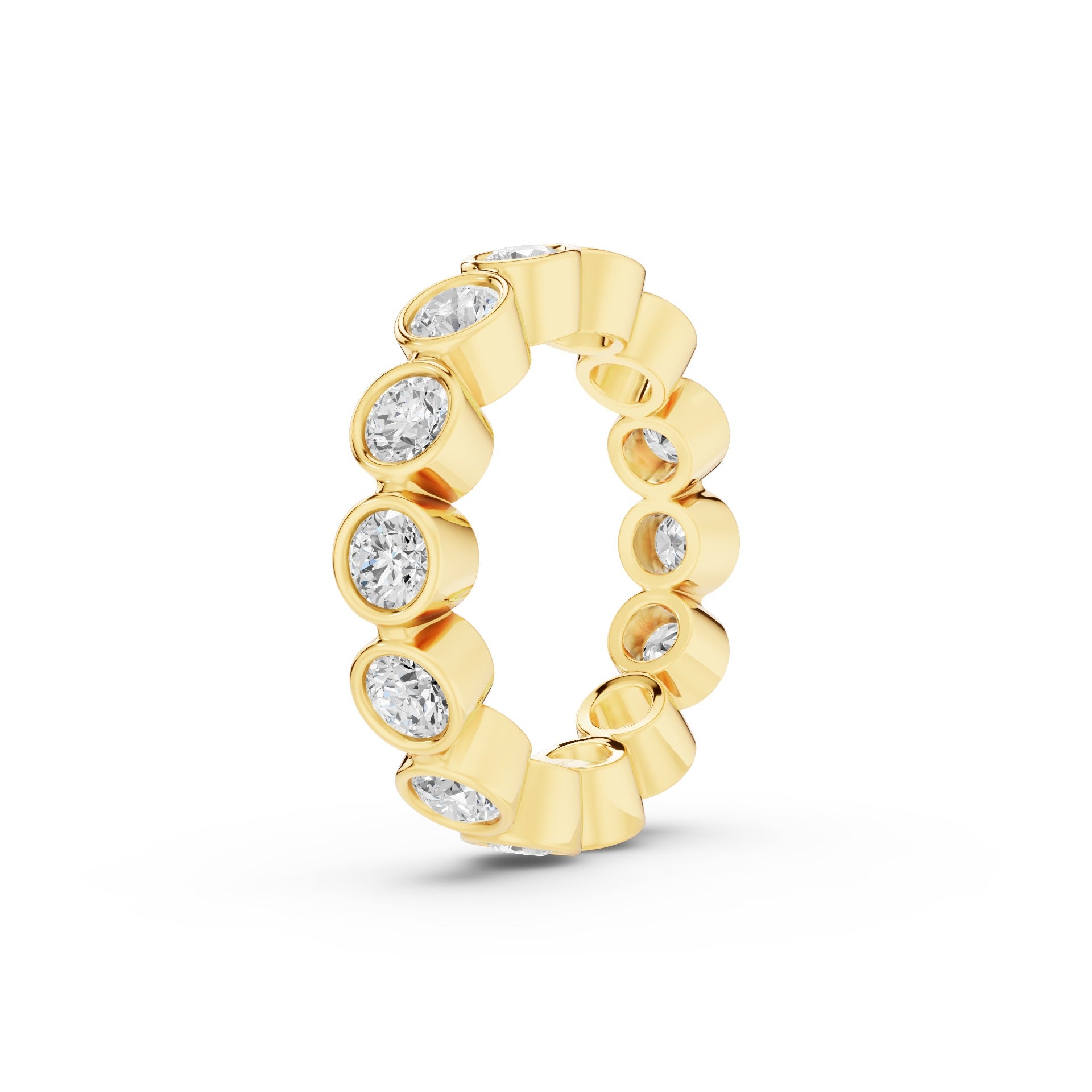 Bezel Setting Full Eternity Round Lab Grown Diamond Ring