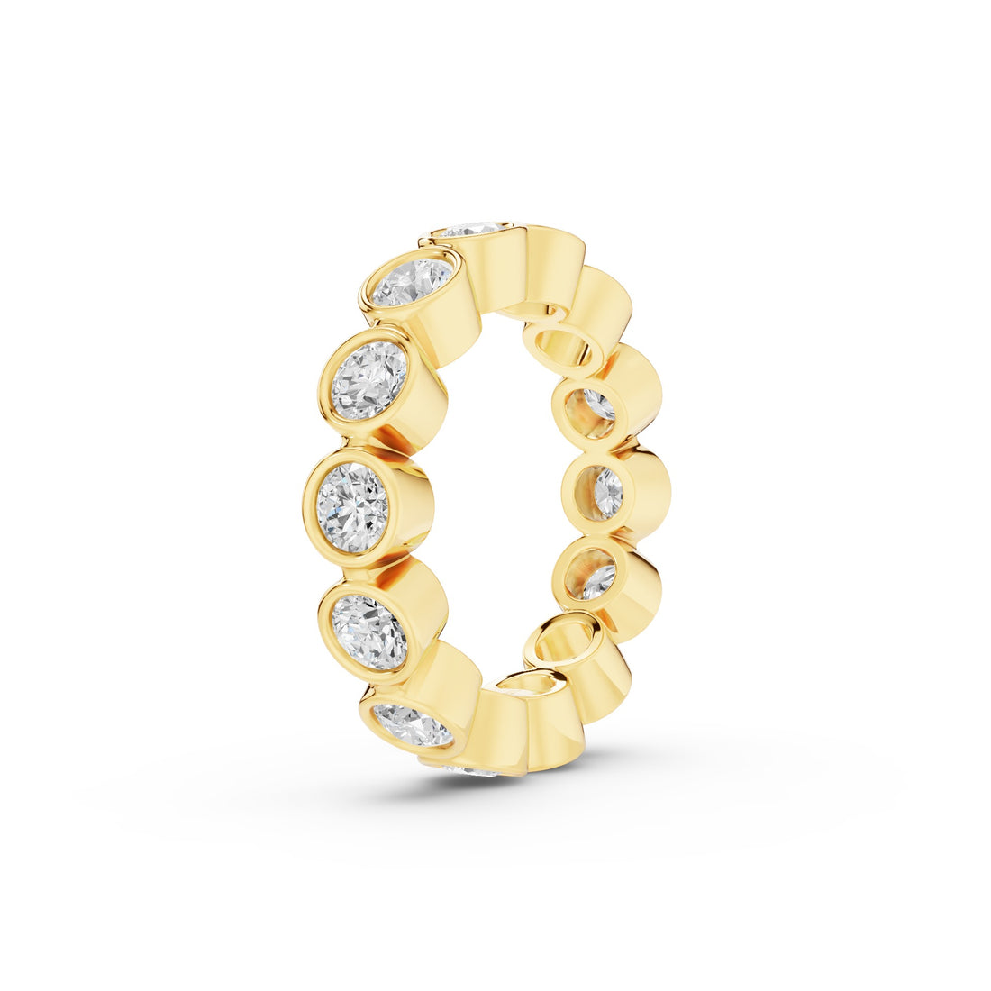 Bezel Setting Full Eternity Round Lab Grown Diamond Ring