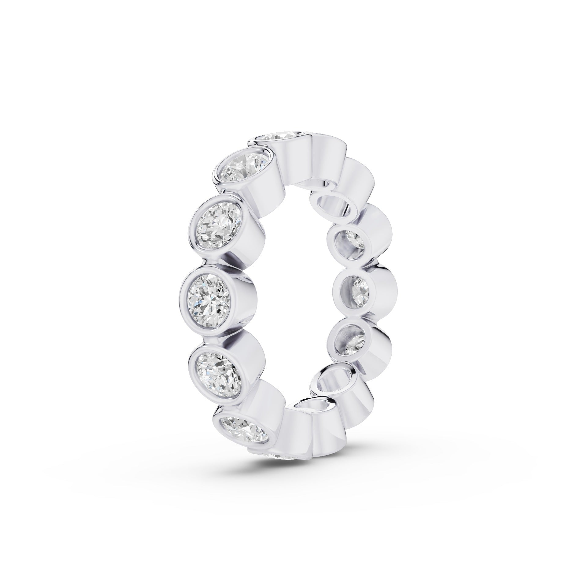 Bezel Setting Full Eternity Round Lab Grown Diamond Ring
