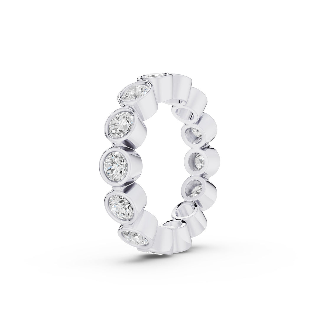 Bezel Setting Full Eternity Round Lab Grown Diamond Ring