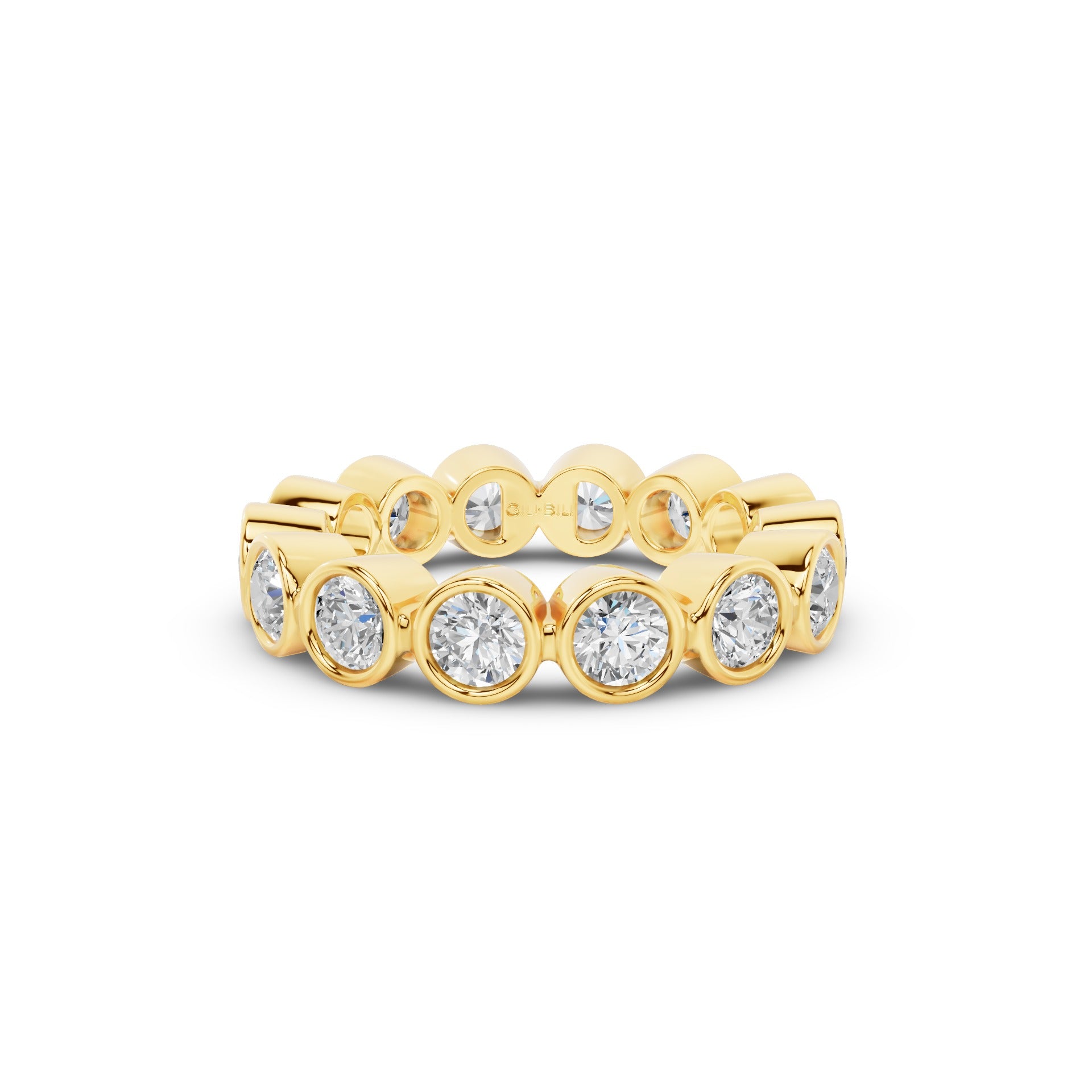 Bezel Setting Full Eternity Round Lab Grown Diamond Ring