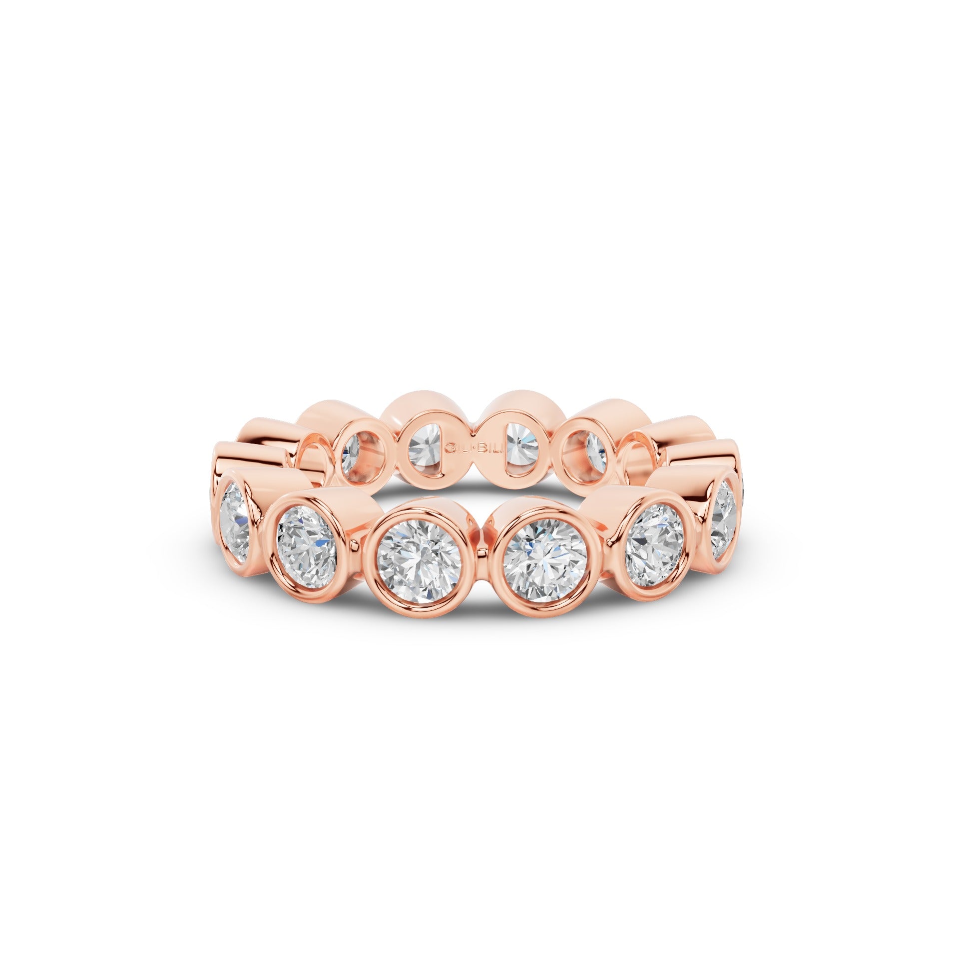 Bezel Setting Full Eternity Round Lab Grown Diamond Ring